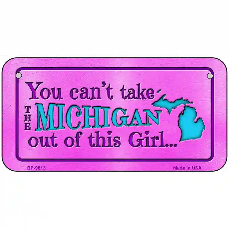 Michigan Girl Novelty Metal License Plate 6" x 3" (BP)