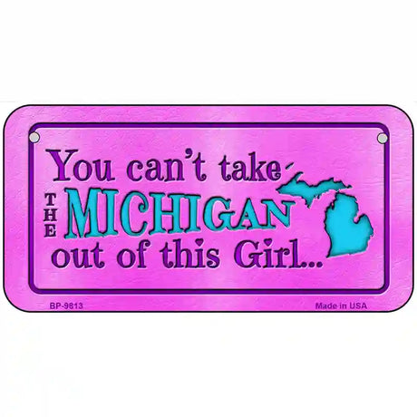 Michigan Girl Novelty Metal License Plate 6" x 3" (BP)