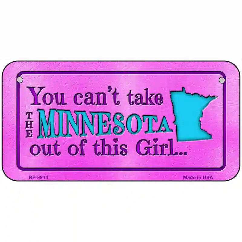 Minnesota Girl Novelty Metal License Plate 6" x 3" (BP)