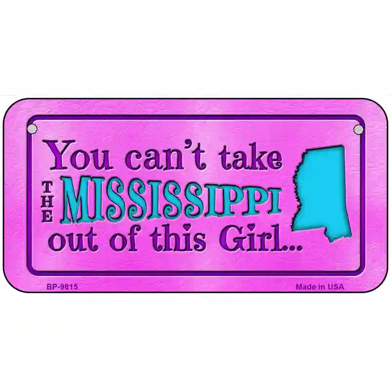 Mississippi Girl Novelty Metal License Plate 6" x 3" (BP)