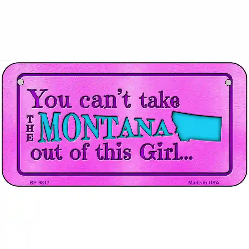 Montana Girl Novelty Metal License Plate 6" x 3" (BP)