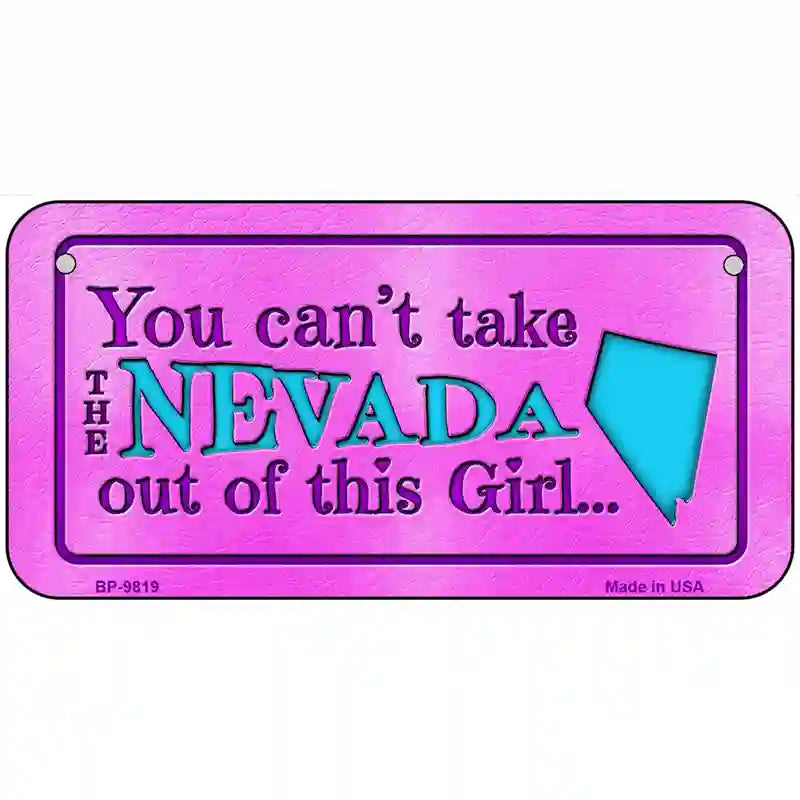 Nevada Girl Novelty Metal License Plate 6" x 3" (BP)