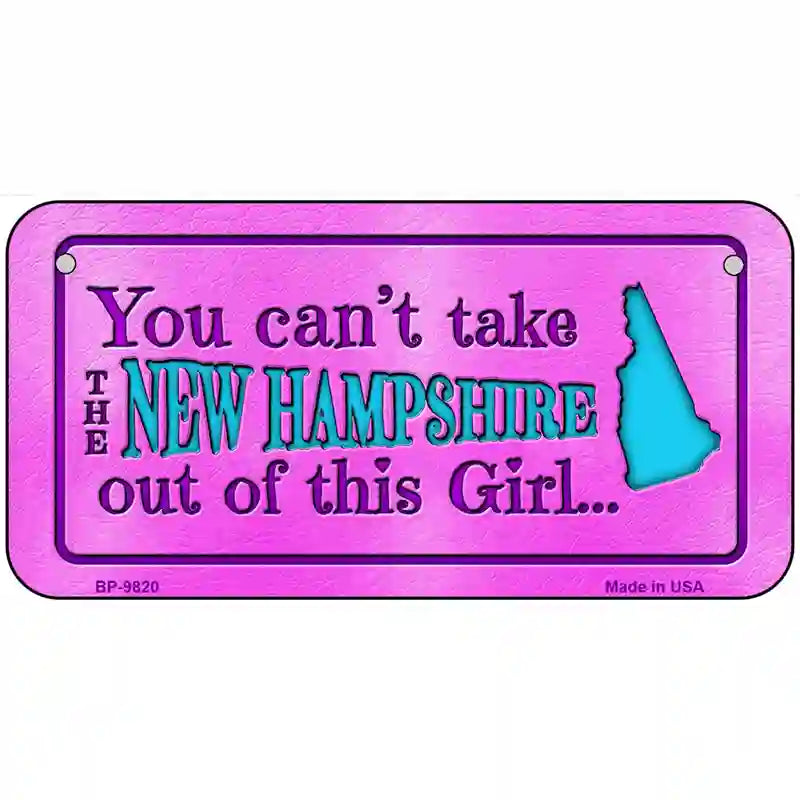 New Hampshire Girl Novelty Metal License Plate 6" x 3" (BP)