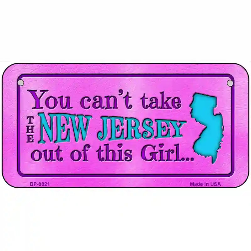 New Jersey Girl Novelty Metal License Plate 6" x 3" (BP)