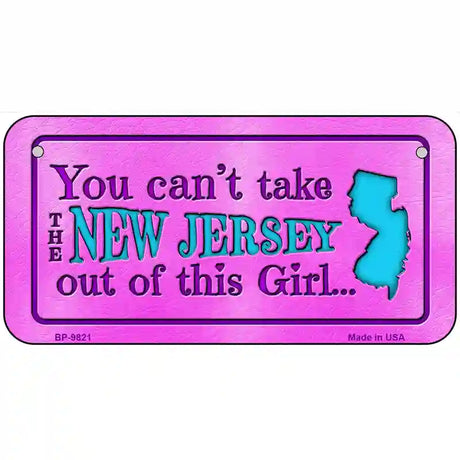 New Jersey Girl Novelty Metal License Plate 6" x 3" (BP)