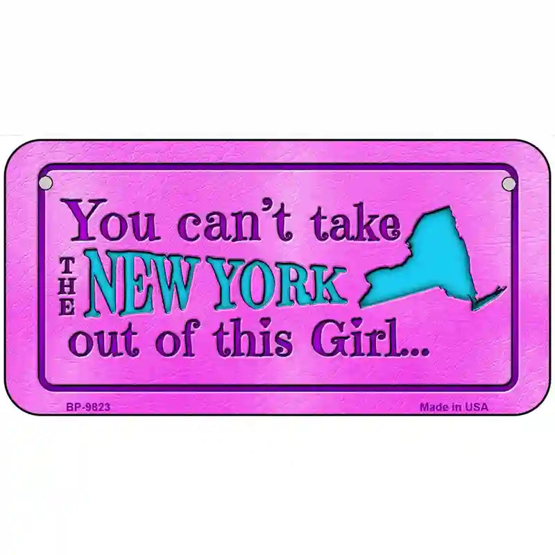 New York Girl Novelty Metal License Plate 6" x 3" (BP)