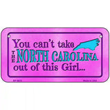 North Carolina Girl Novelty Metal License Plate 6" x 3" (BP)