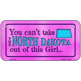 North Dakota Girl Novelty Metal License Plate 6" x 3" (BP)