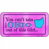 Ohio Girl Novelty Metal License Plate 6" x 3" (BP)