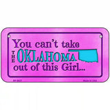 Oklahoma Girl Pink Novelty Metal License Plate 6" x 3" (BP)