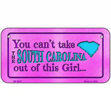 South Carolina Girl Novelty Metal License Plate 6" x 3" (BP)