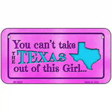 Texas Girl Pink Novelty Metal License Plate 6" x 3" (BP)