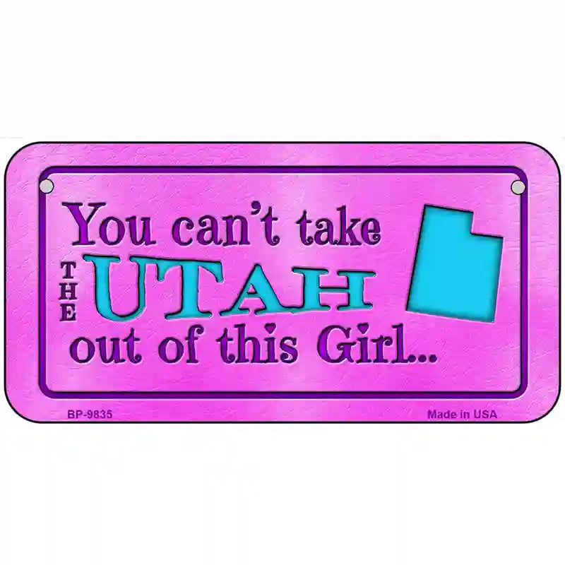 Utah Girl Novelty Metal License Plate 6" x 3" (BP)