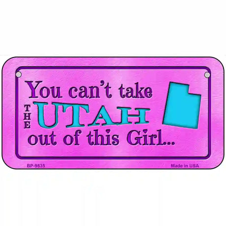 Utah Girl Novelty Metal License Plate 6" x 3" (BP)