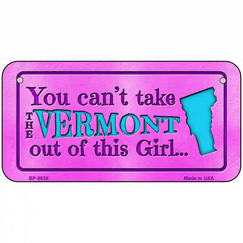 Vermont Girl Novelty Metal License Plate 6" x 3" (BP)