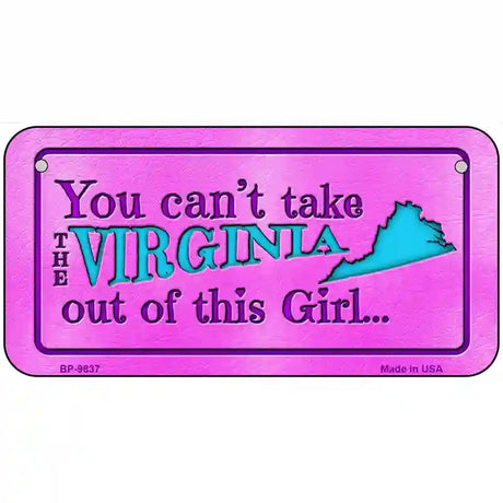 Virginia Girl Novelty Metal License Plate 6" x 3" (BP)