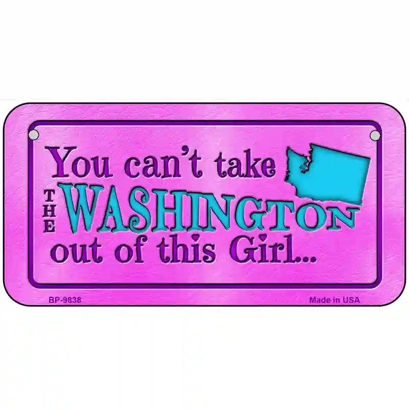 Washington Girl Novelty Metal License Plate 6" x 3" (BP)