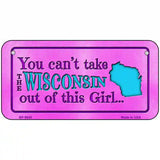 Wisconsin Girl Novelty Metal License Plate 6" x 3" (BP)