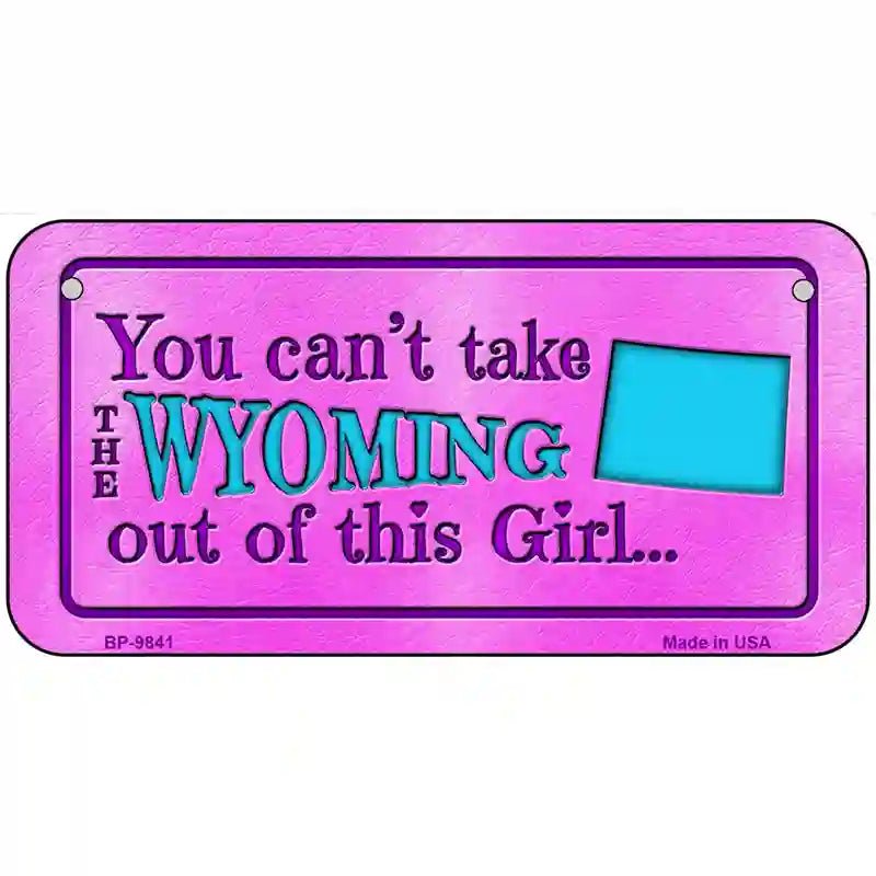 Wyoming Girl Novelty Metal License Plate 6" x 3" (BP)