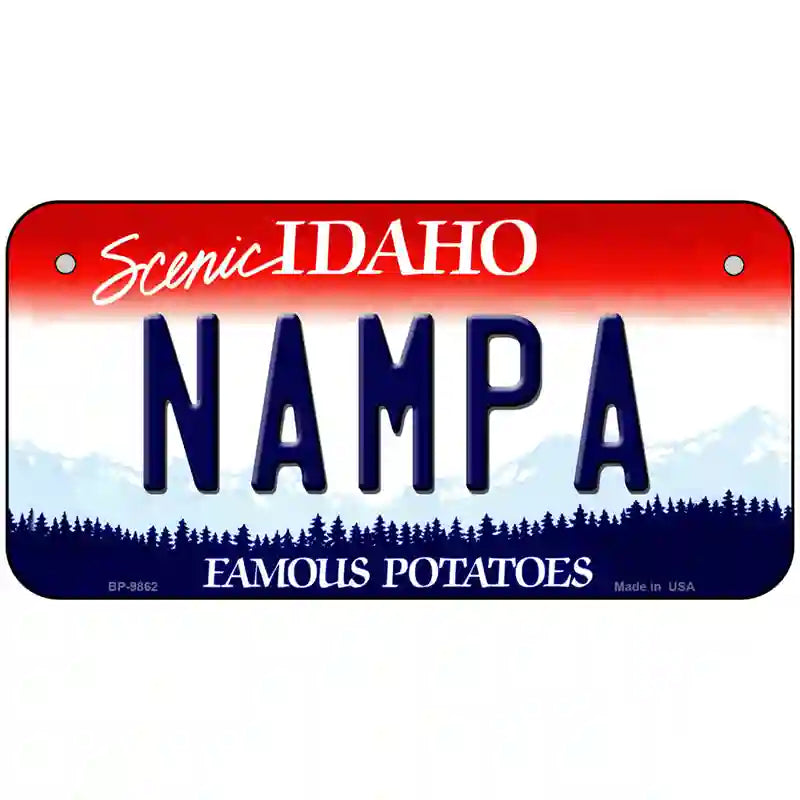 Nampa Idaho Metal Novelty License Plate