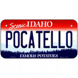 Pocatello Idaho Metal Novelty License Plate 6" x 3" (BP)