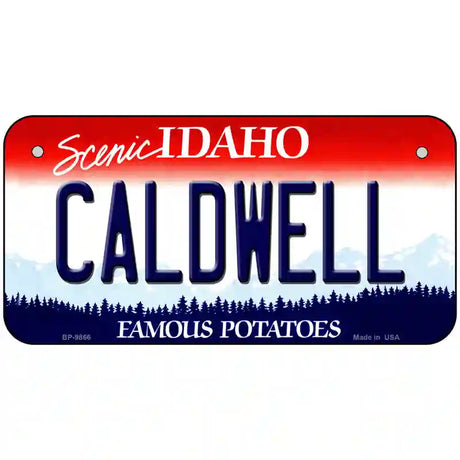 Caldwell Idaho Metal Novelty License Plate 6" x 3" (BP)