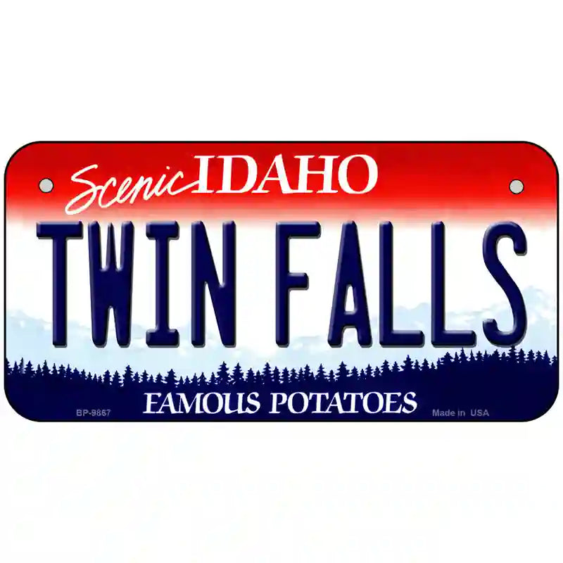 Twin Falls Idaho Metal Novelty License Plate 6" x 3" (BP)