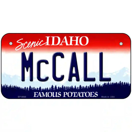 McCall Idaho Metal Novelty License Plate 6" x 3" (BP)