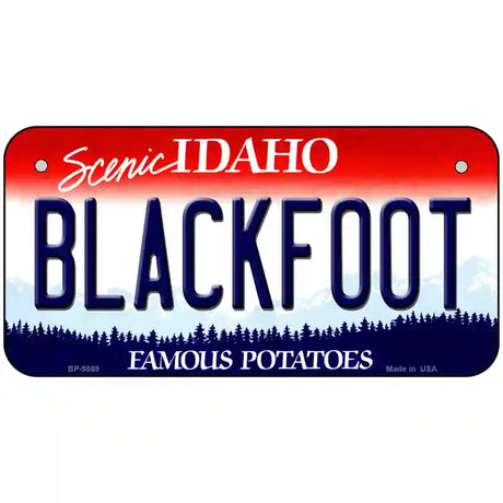 Blackfoot Idaho Metal Novelty License Plate 6" x 3" (BP)