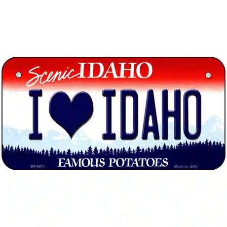 Love Idaho Metal Novelty License Plate 6" x 3" (BP)