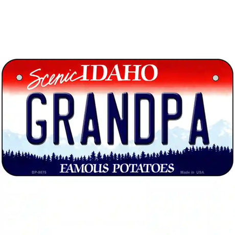 Grandpa Idaho Metal Novelty License Plate 6" x 3" (BP)