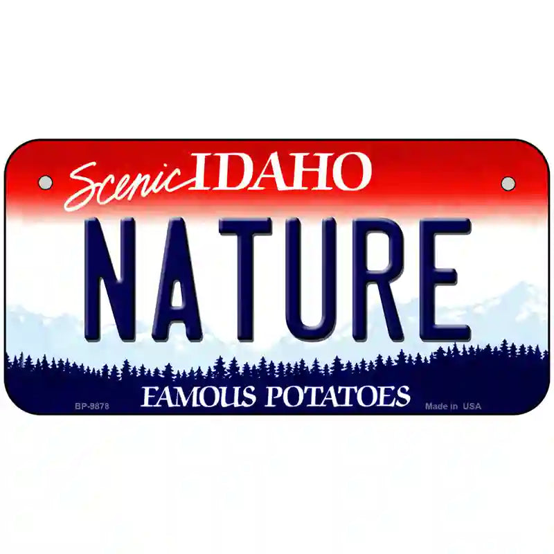 Nature Idaho Metal Novelty License Plate 6" x 3" (BP)