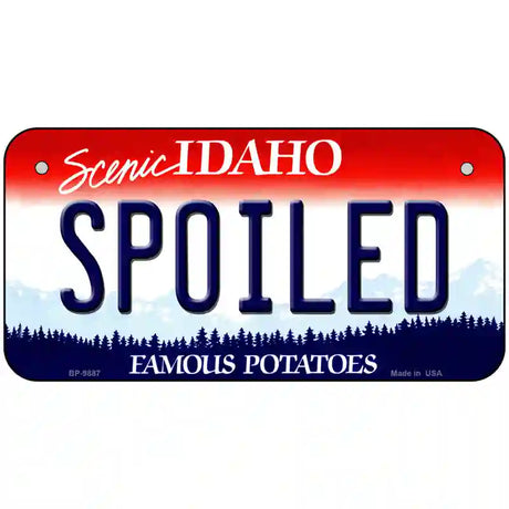 Spoiled Idaho Metal Novelty License Plate 6" x 3" (BP)