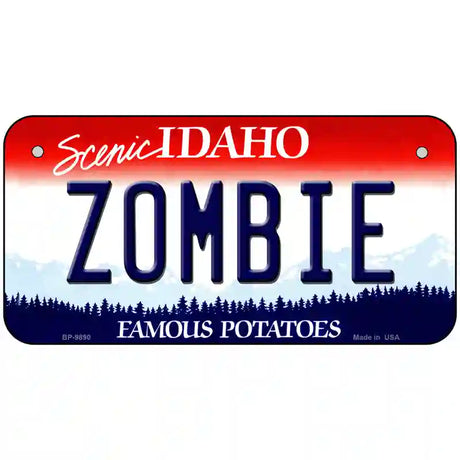 Zombie Idaho Metal Novelty License Plate 6" x 3" (BP)