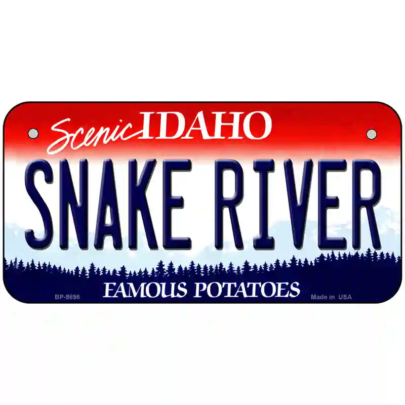 Snake River Idaho Metal Novelty License Plate 6" x 3" (BP)