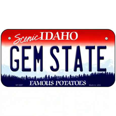 Gem State Idaho Metal Novelty License Plate 6" x 3" (BP)