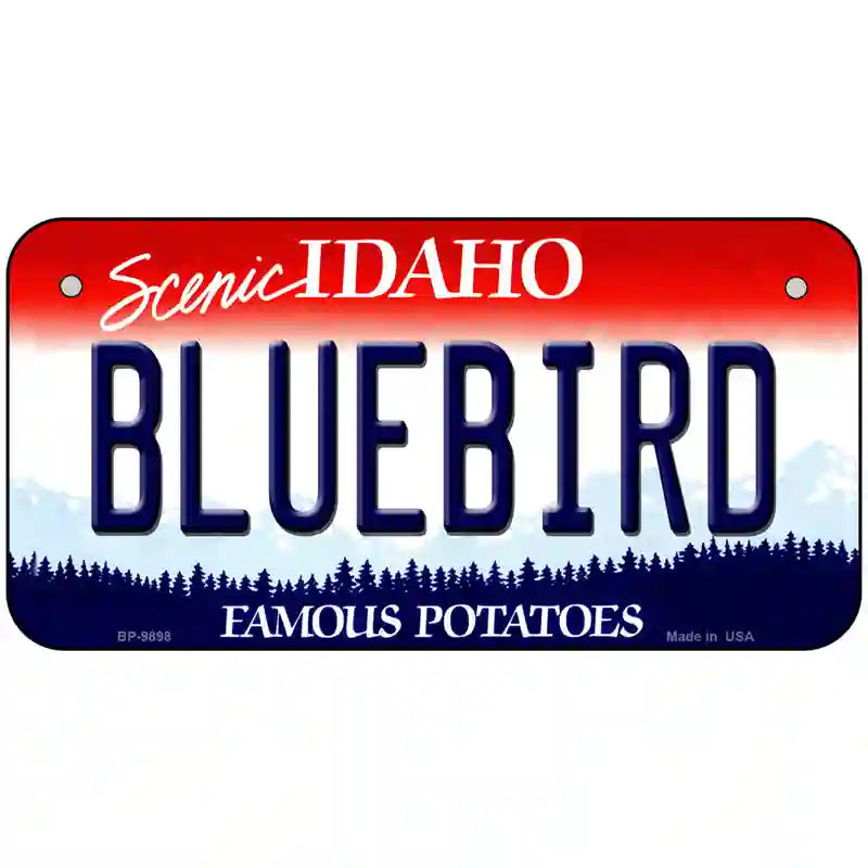 Bluebird Idaho Metal Novelty License Plate 6" x 3" (BP)