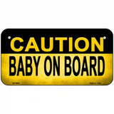 Caution Baby On Board Metal Novelty License Plate 6" x 3" (BP)