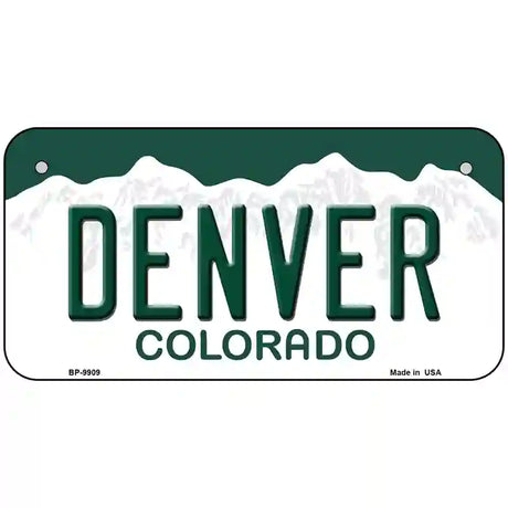 Denver Colorado Metal Novelty License Plate 6" x 3" (BP)