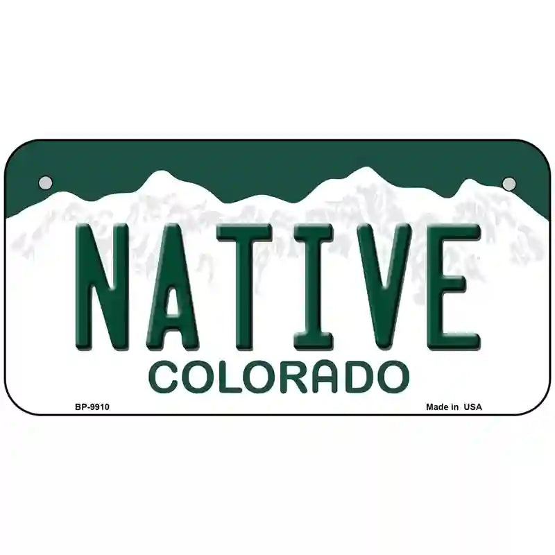 Native Colorado Metal Novelty License Plate 6" x 3" (BP)