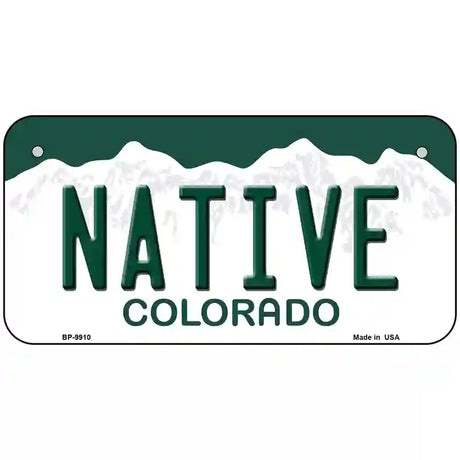 Native Colorado Metal Novelty License Plate 6" x 3" (BP)