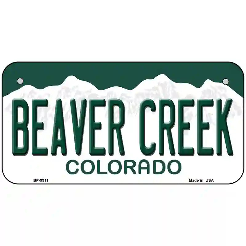 Beaver Creek Colorado Metal Novelty License Plate 6" x 3" (BP)