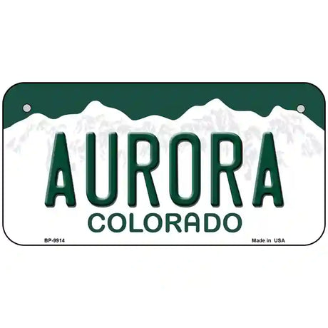 Aurora Colorado Metal Novelty License Plate 6" x 3" (BP)