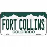 Fort Collins Colorado Metal Novelty License Plate 6" x 3" (BP)