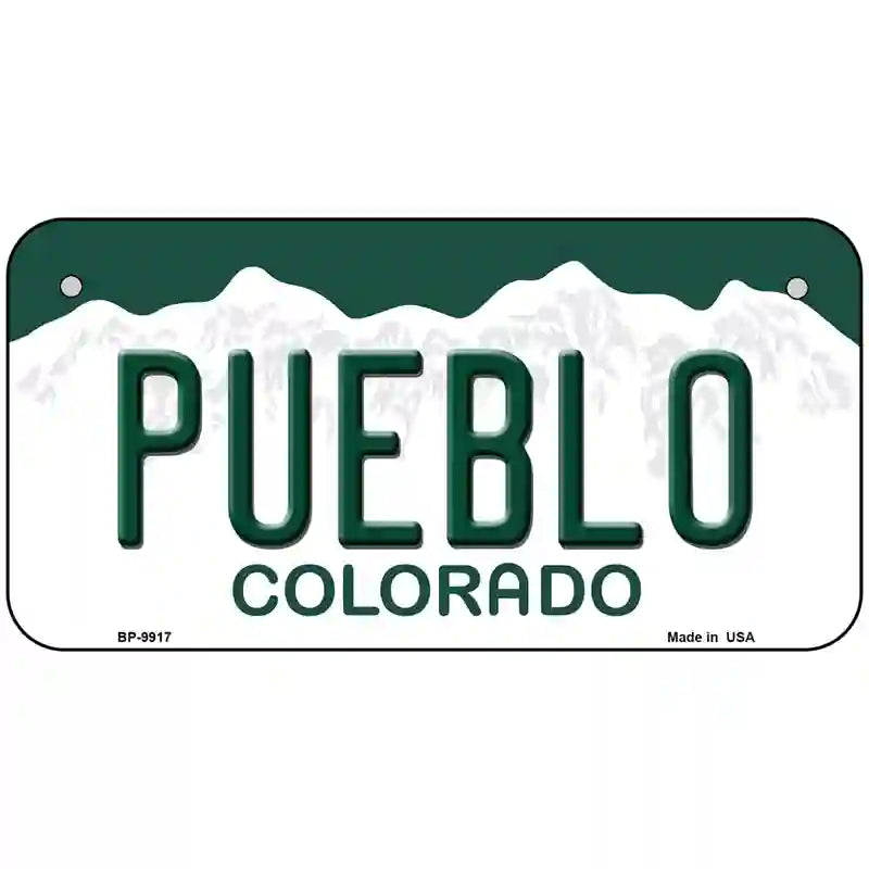 Pueblo Colorado Metal Novelty License Plate