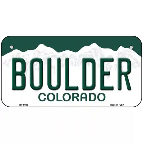 Boulder Colorado Metal Novelty License Plate 6" x 3" (BP)