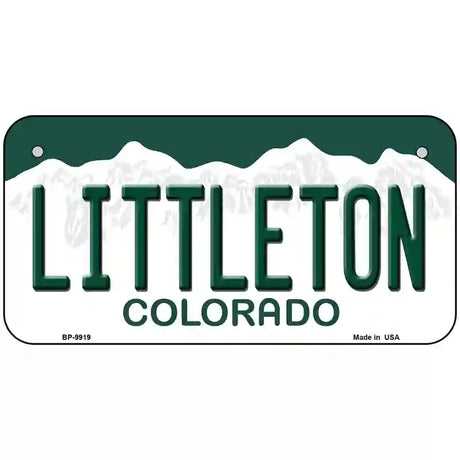 Littleton Colorado Metal Novelty License Plate 6" x 3" (BP)