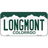 Longmont Colorado Metal Novelty License Plate 6" x 3" (BP)