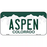 Aspen Colorado Metal Novelty License Plate 6" x 3" (BP)