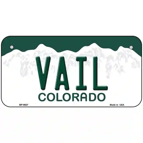 Vail Colorado Metal Novelty License Plate 6" x 3" (BP)